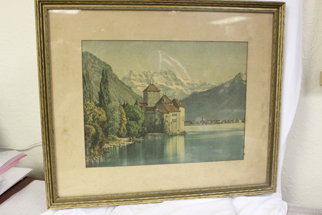 A Framed Old Print: overall= 23" x 19 1/4"