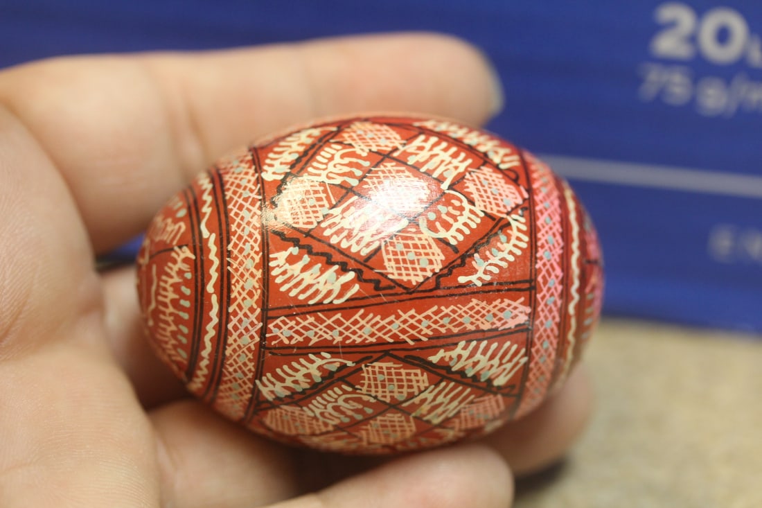 Paper Mache Egg: 2 1/4" in diameter
