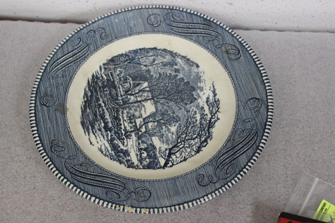 A Currier and Ives Old Griest Mill Plate: 10 inches in diameter