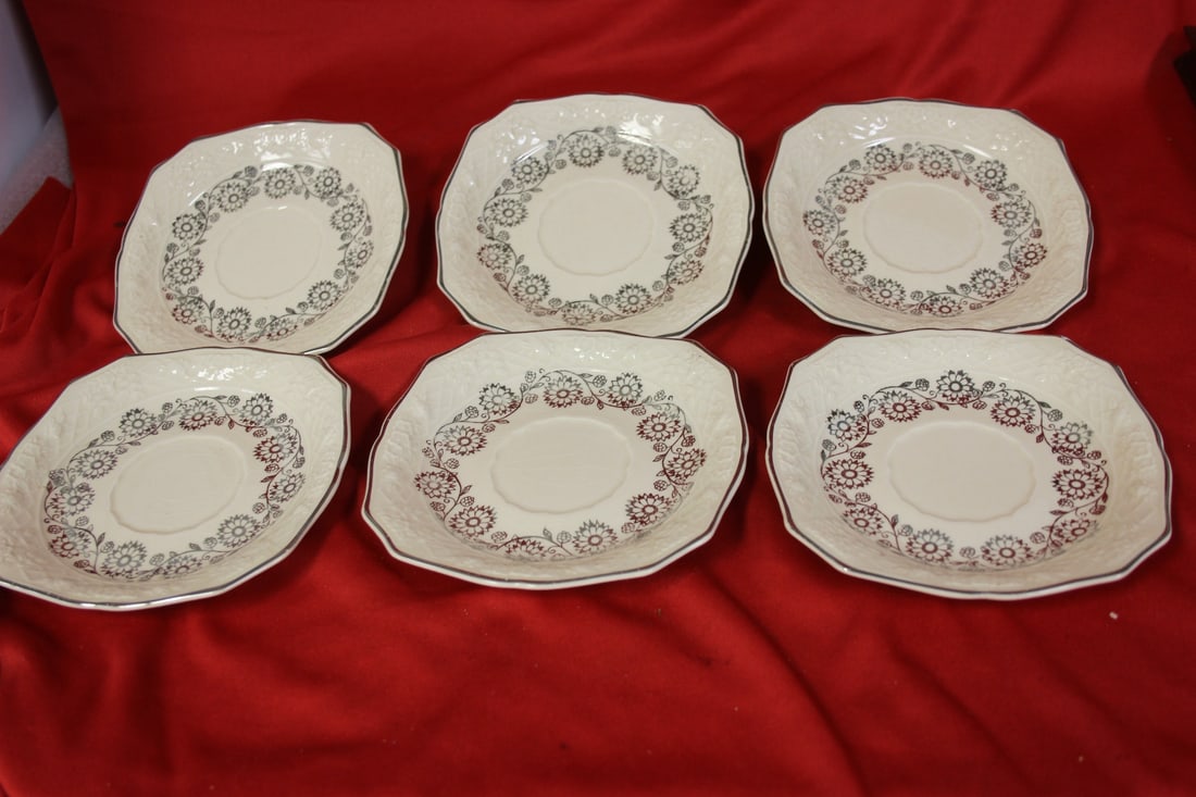 Lot of 4 Saucer Dishes: no cups - 5 inches square