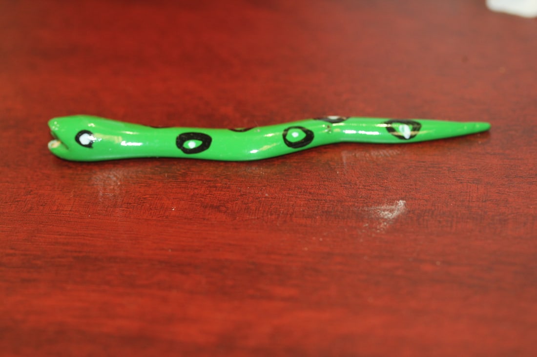 A Wooden Snake: 4 1/2" long