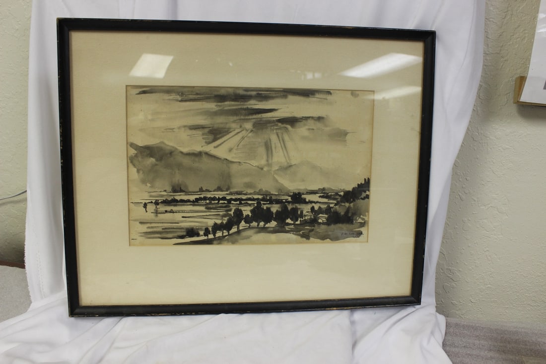 An 18th Century Painting (1700's): signed, but cannot decipher who the artist is, so please help - overall= 18 3/4" x 14 3/4"