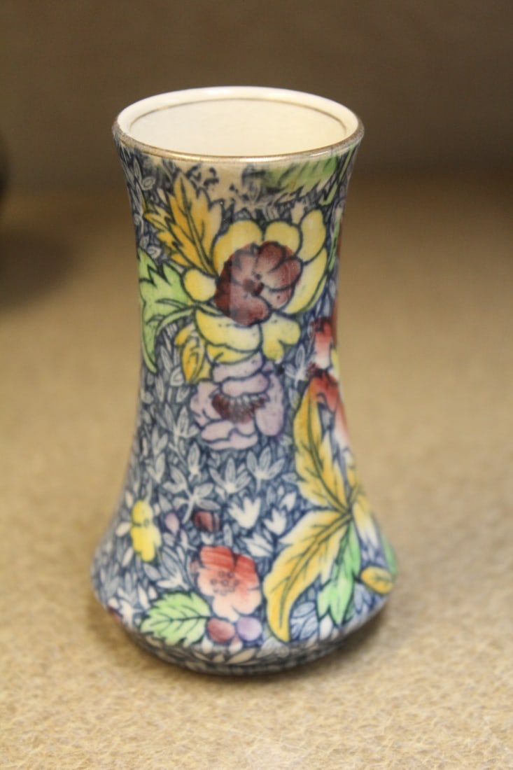 Chintz Pottery Vase: 3 5/8" tall - 19th century