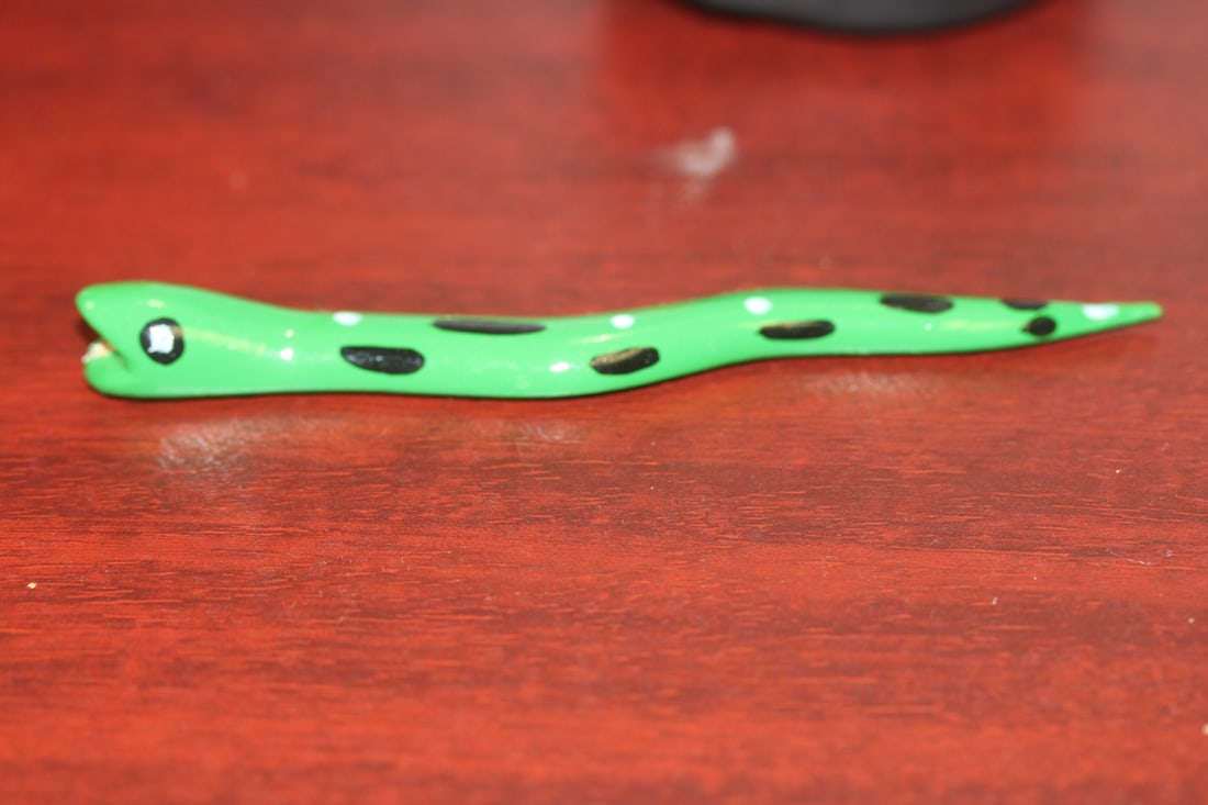 A Wooden Snake: 4 1/2" long