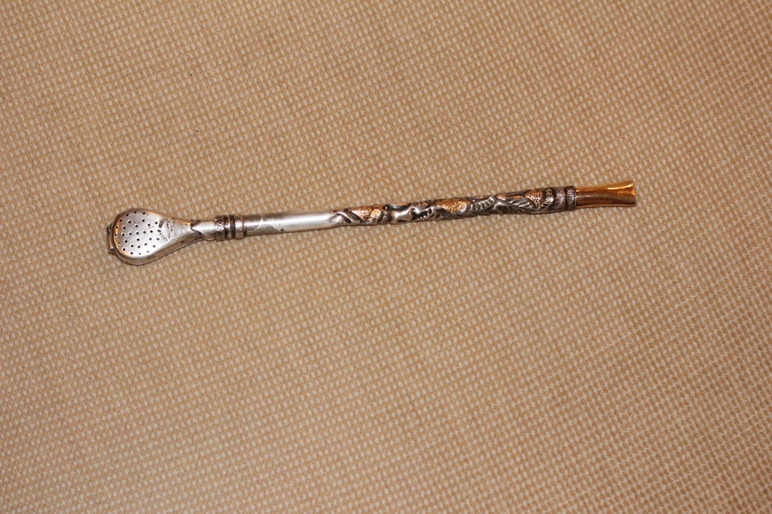 Silverplated Tea Straw?: 8 inches long