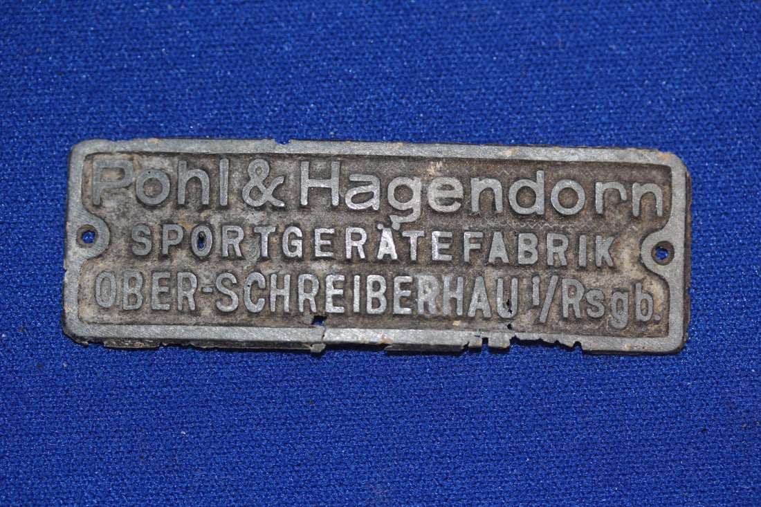 Antique/Vintage Pohl & Hagendorn Metal Label: as shown