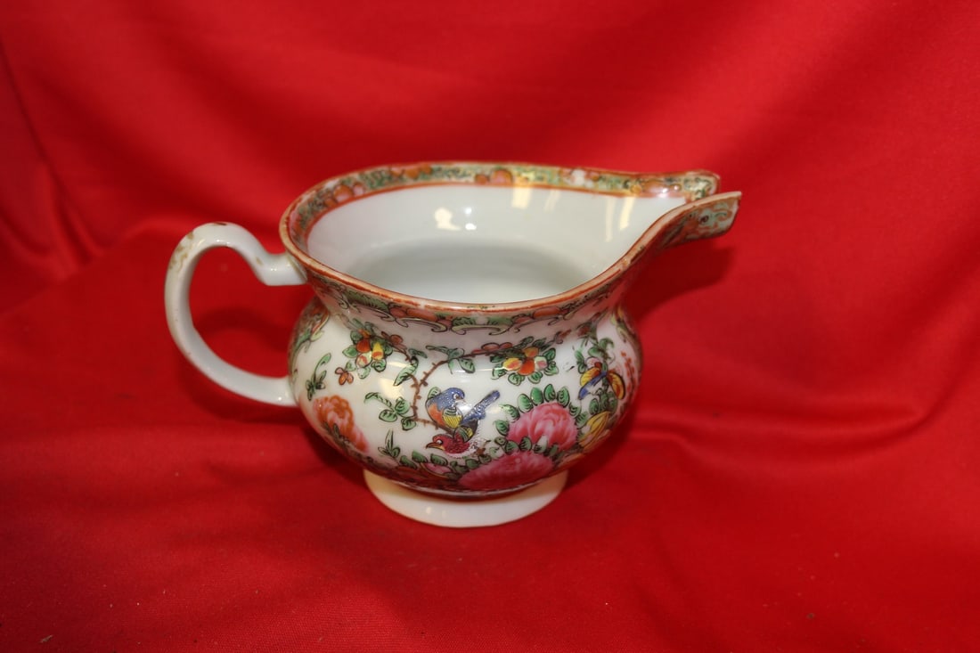 An Antique Chinese Rose Medallion Creamer: 6 7/8" across - 19th century