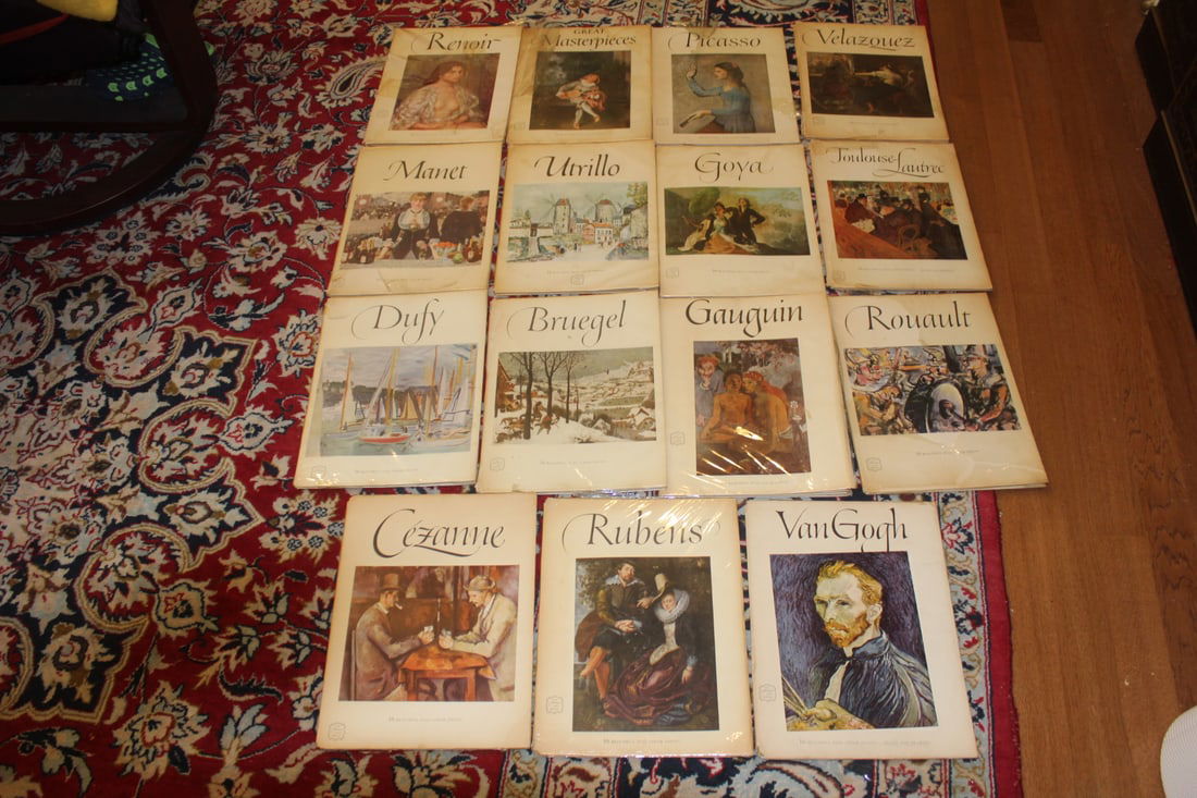 Set of 15 Portfolio Prints: please note: NOT counted how many inside each portfolio - appeared to be full or mostly full