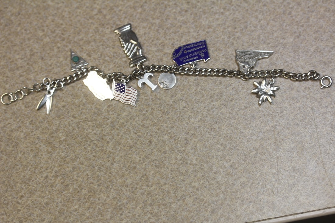 Sterling Charms Bracelet: as shown