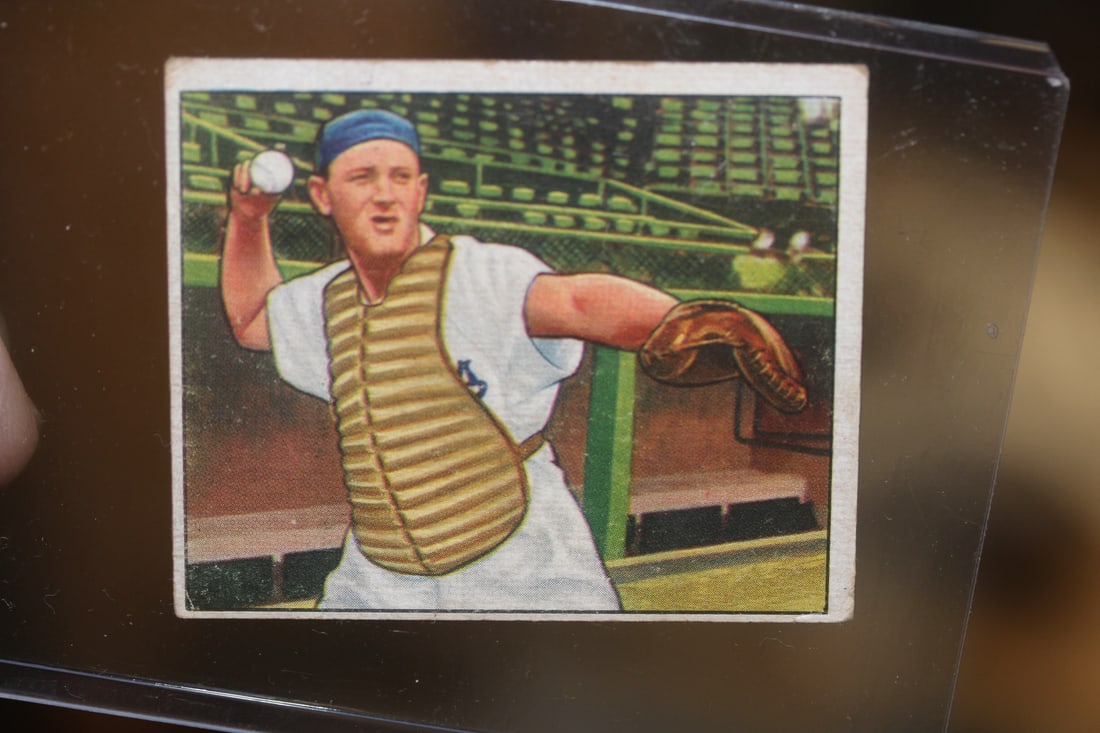1950 Bowman Bruce Edwards Baseball Card: as shown