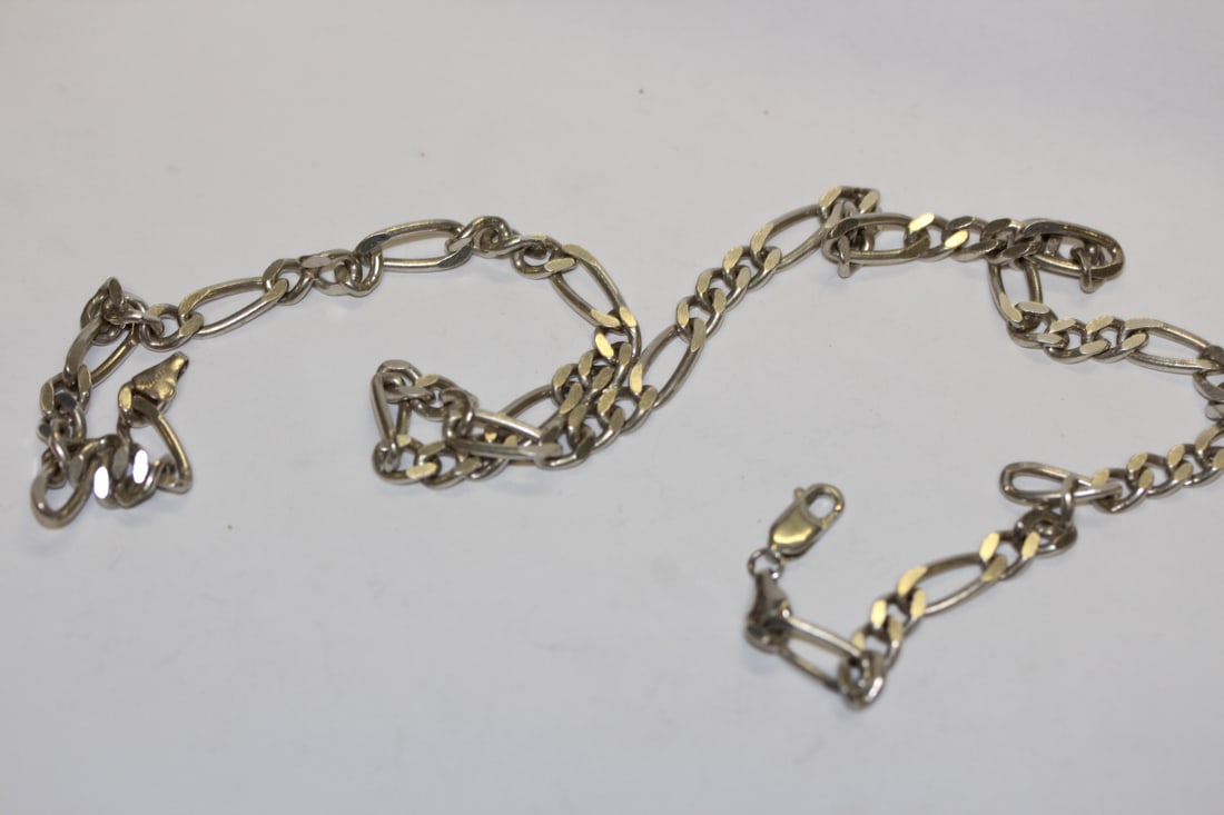 A Sterling Necklace: 21" unclapsed