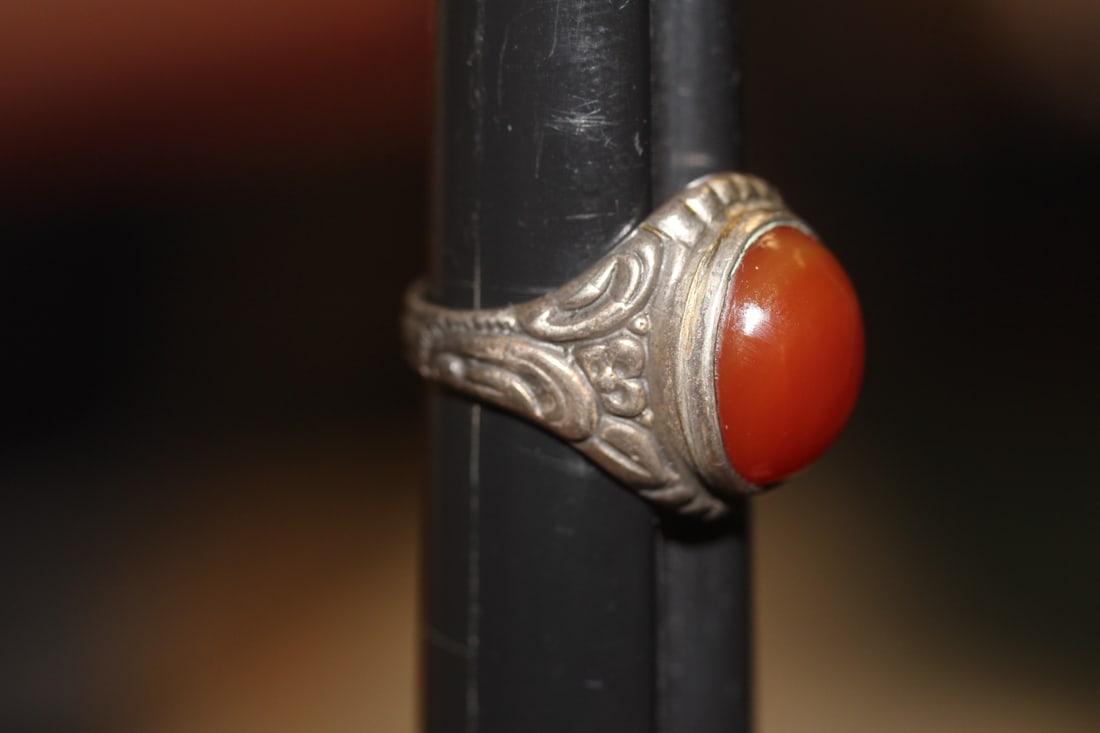 Antique Marked Silver Ring - 6