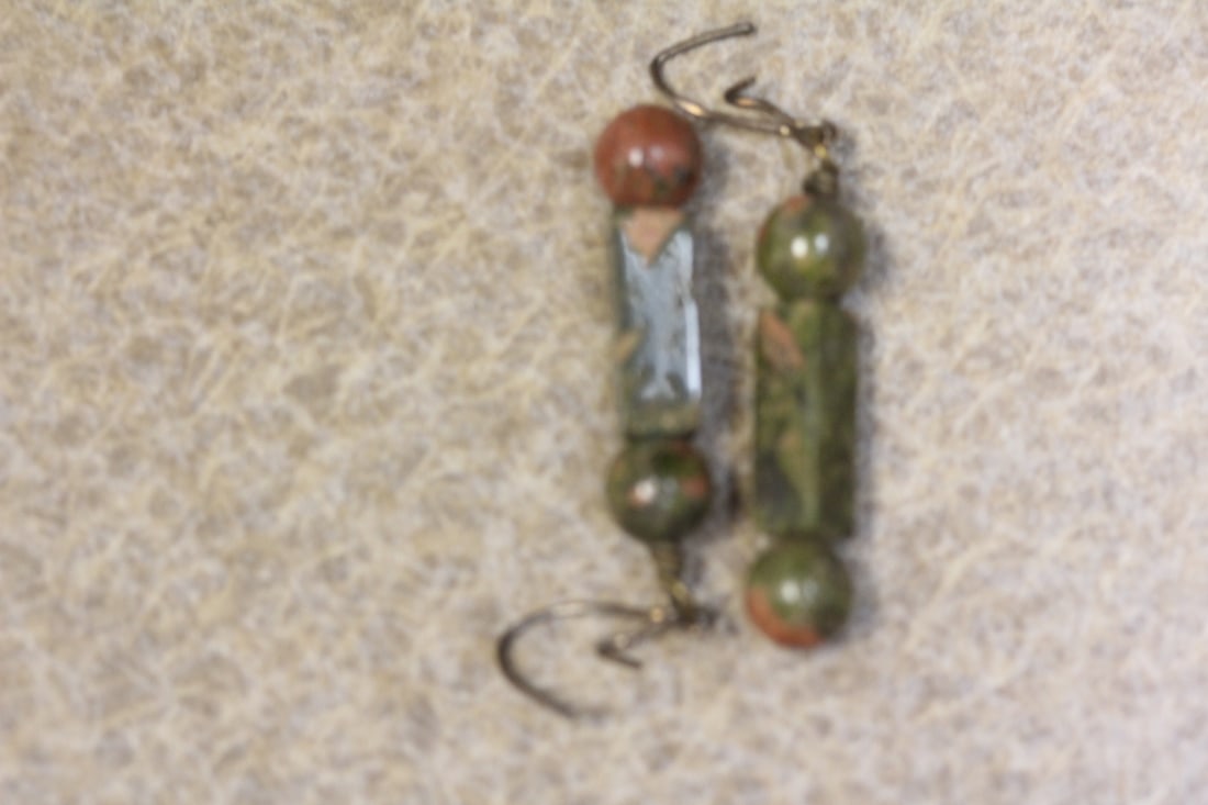 Pair of Soap Stone Earrings: as shown