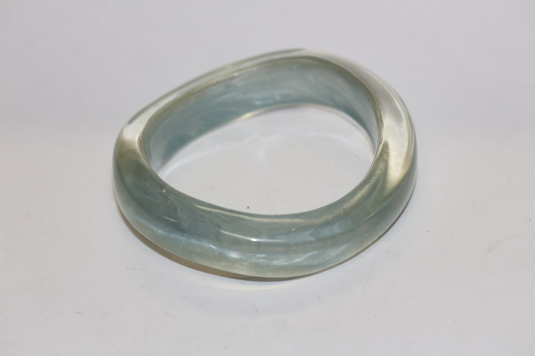 A J. Strongwater Lucite Bangle Bracelet: mid century modern