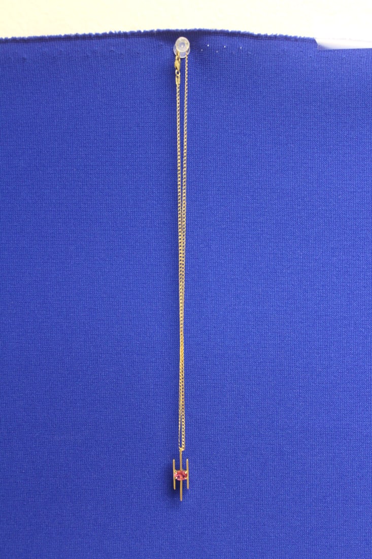 14 Karat Gold Pendant on a 10 Karat Gold Chain: overall= 10 inches long - nice necklace