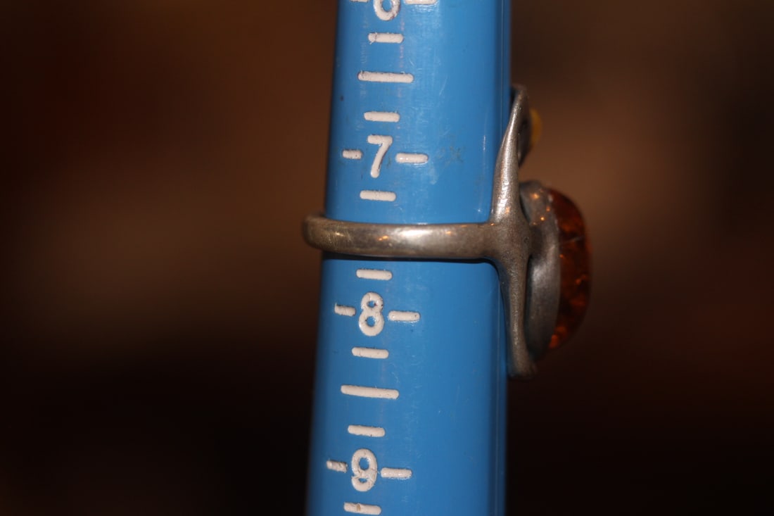 Sterling Amber Ring - 2