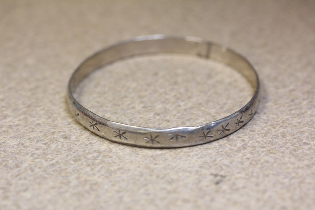 Sterling Bangle Bracelet - 3