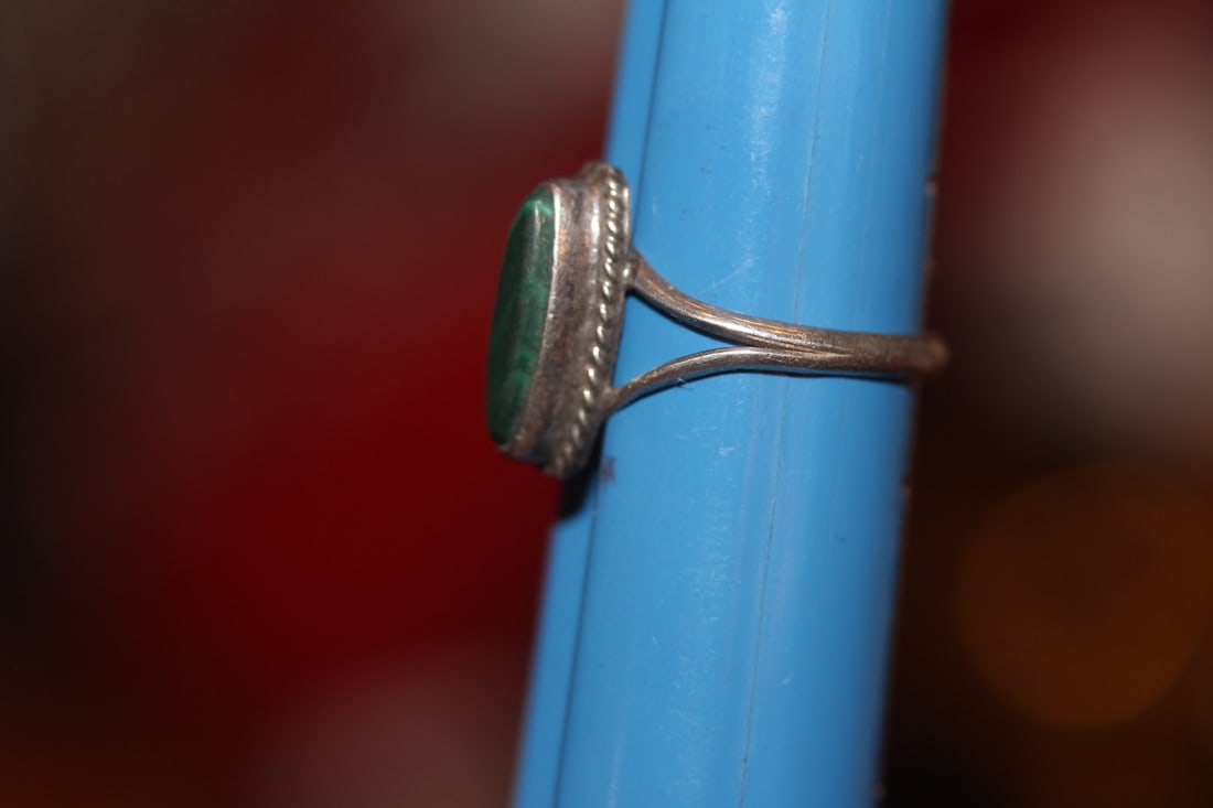 Sterling and Malacite Ring - 2