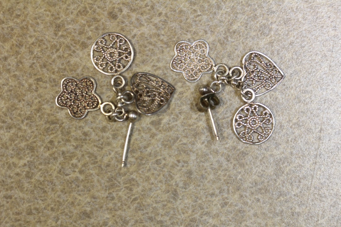 Pair of Sterling Earrings: as shown