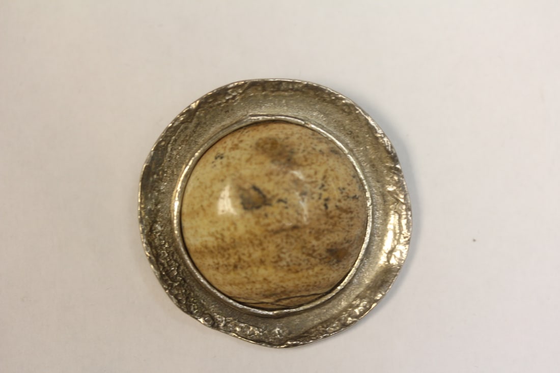 Sterling Brooch and Pendant: with stone - marked 925