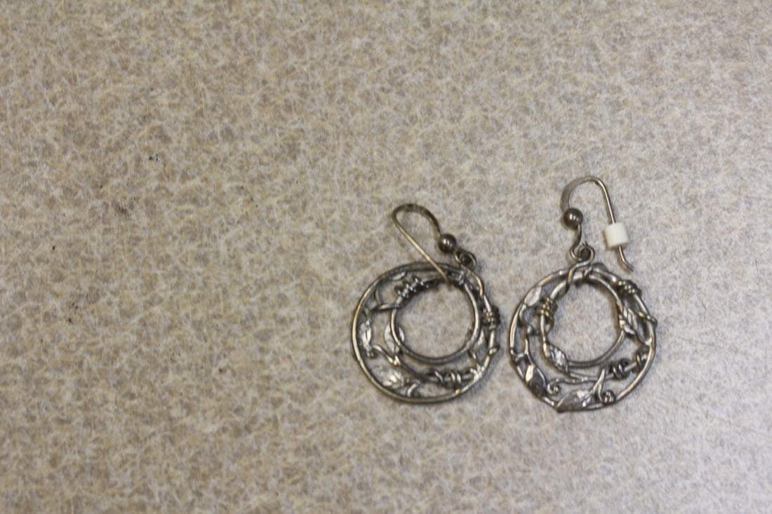 Sterling Pair of Earrings: as shown