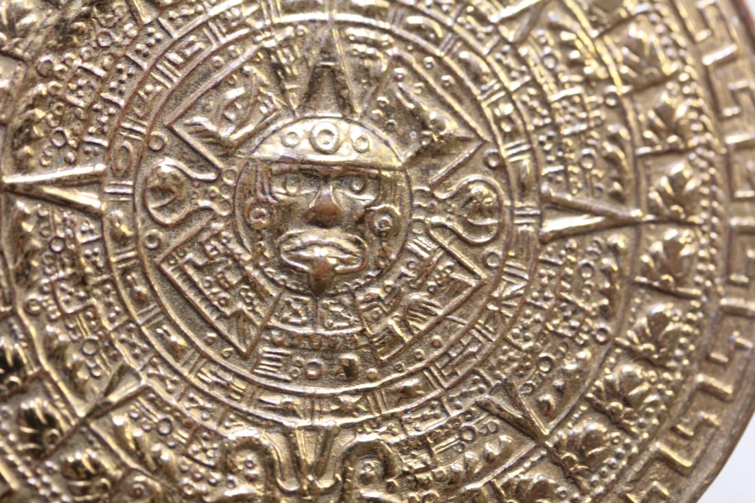 Sterling Aztec Brooch - 5