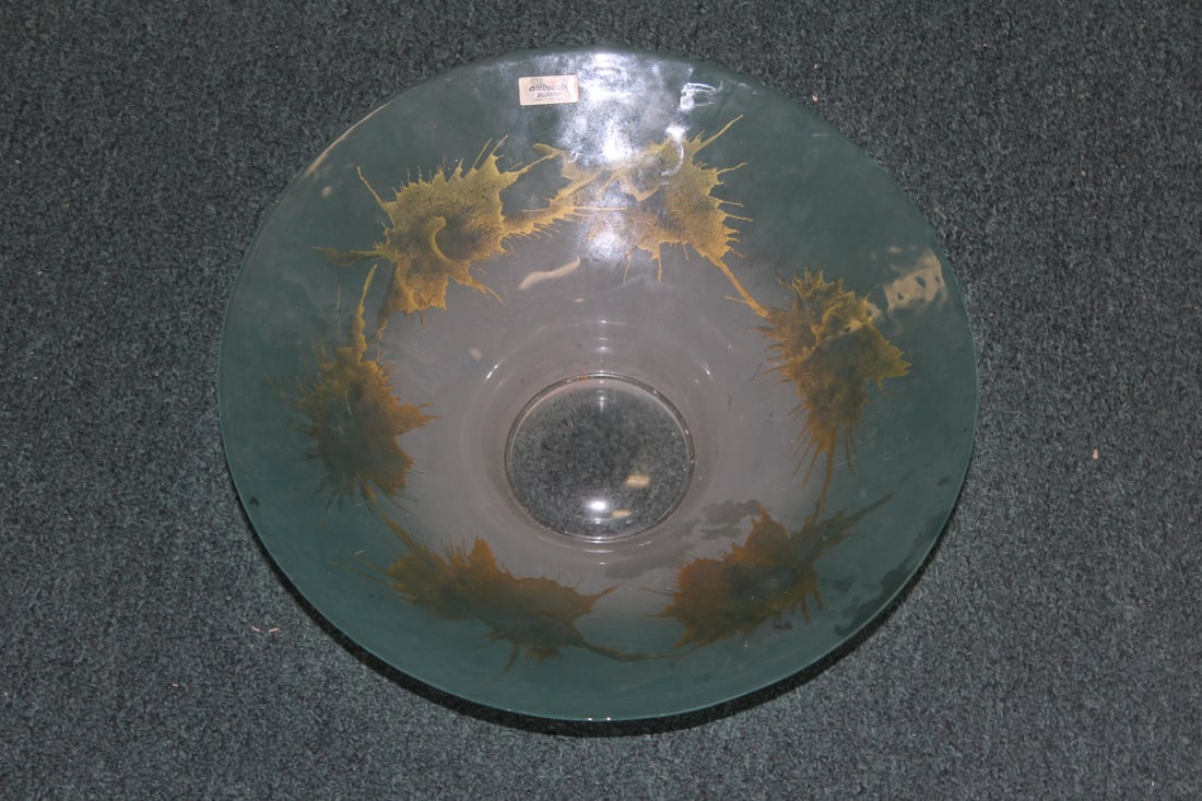 Vintage German Art Glass Bowl: Ambiente Zwiesel - 13 1/4" in diameter - handblown