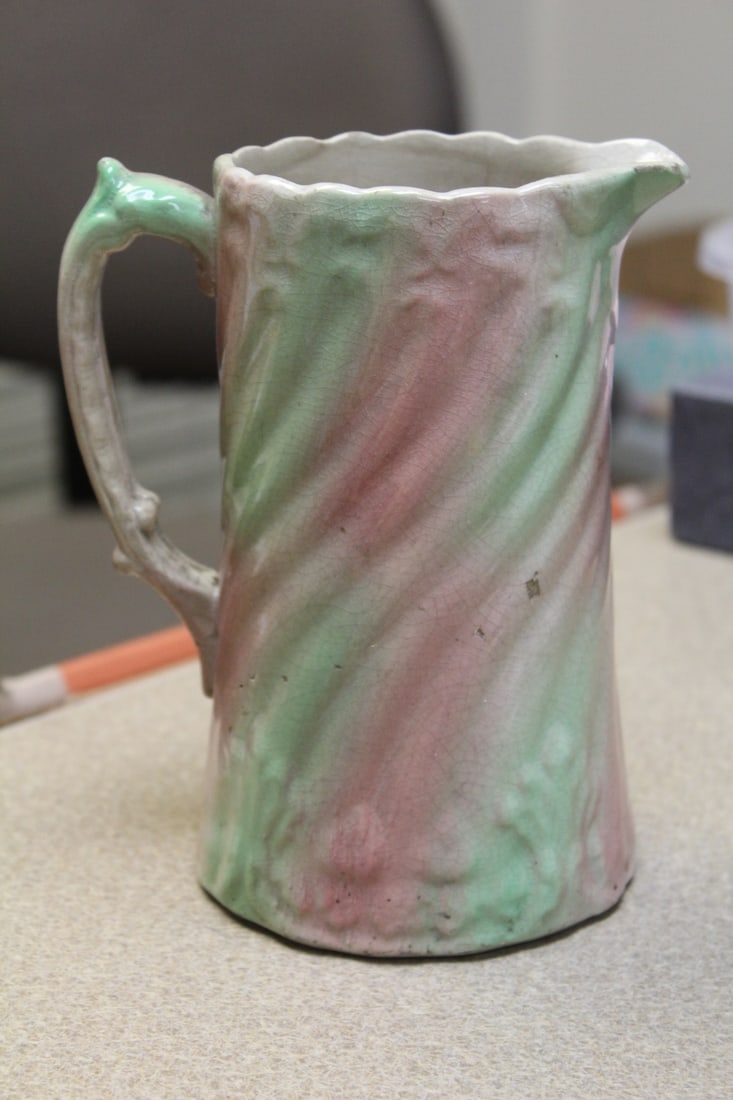 Old Ceramic Pitcher: possibly McCoy - 6 1/2" tall