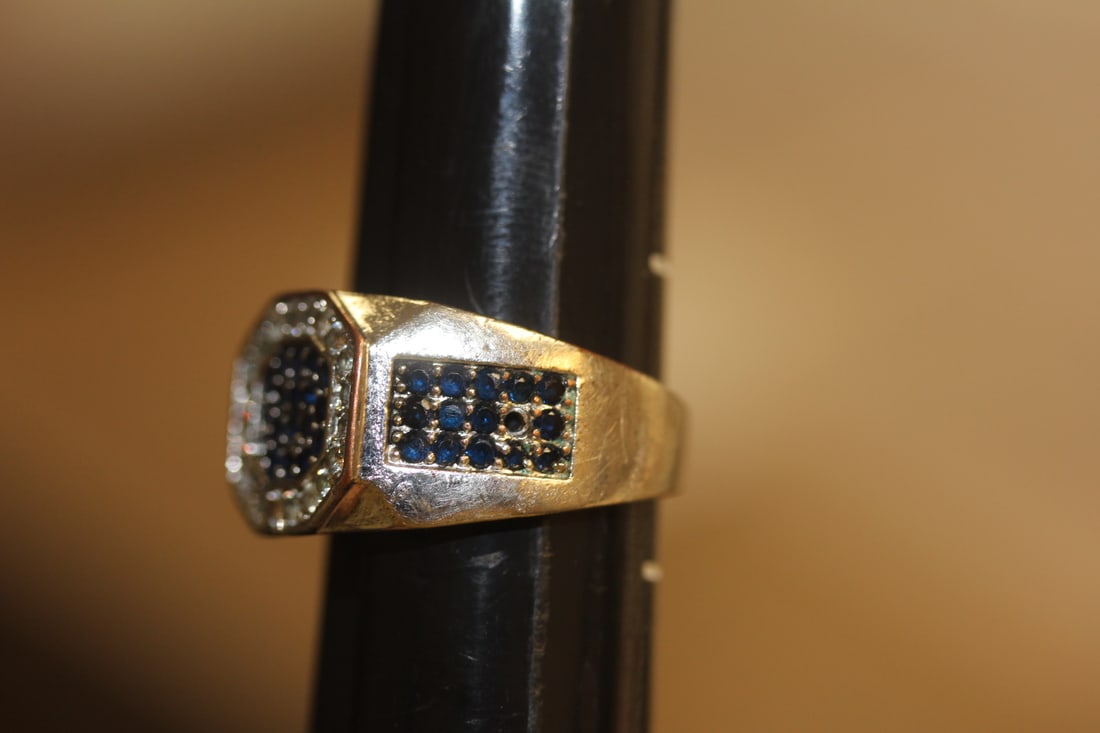 Sterling and Gemstone Ring - 7