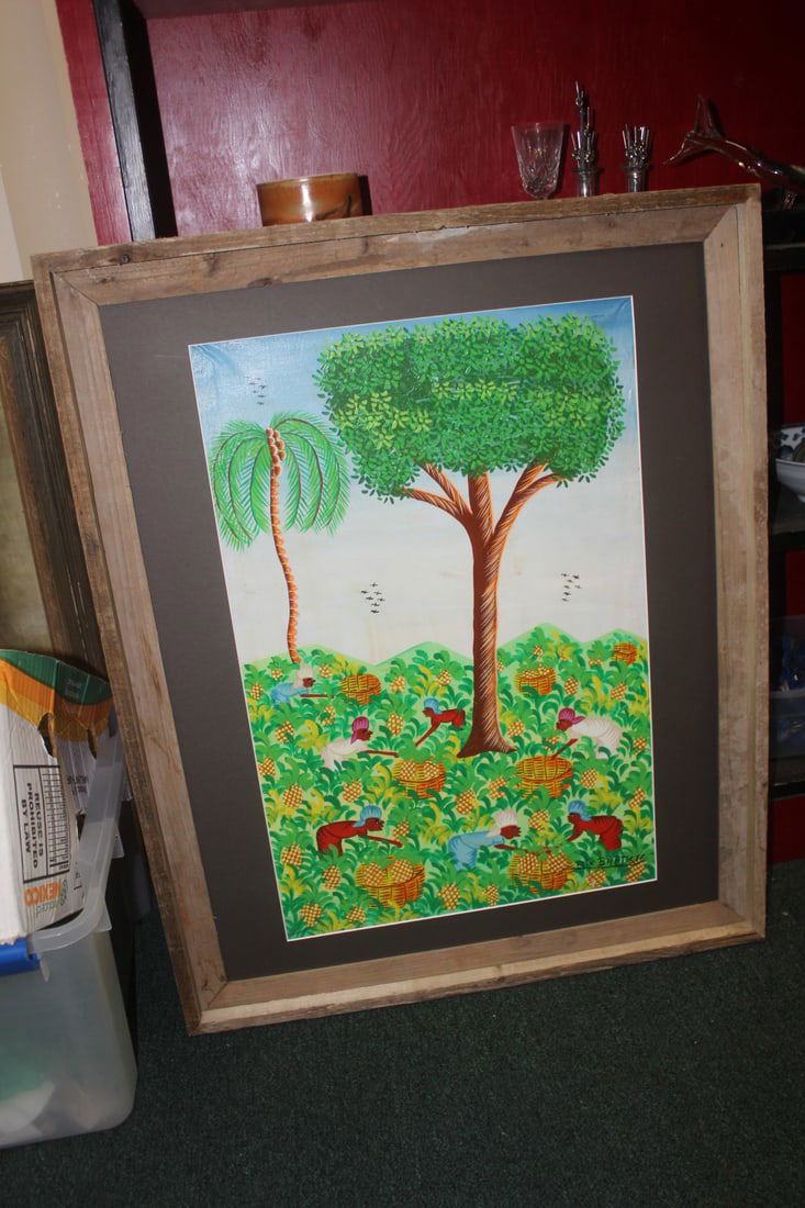 Signed Oil on Canvas by Alix Baptiste: Haitian artist