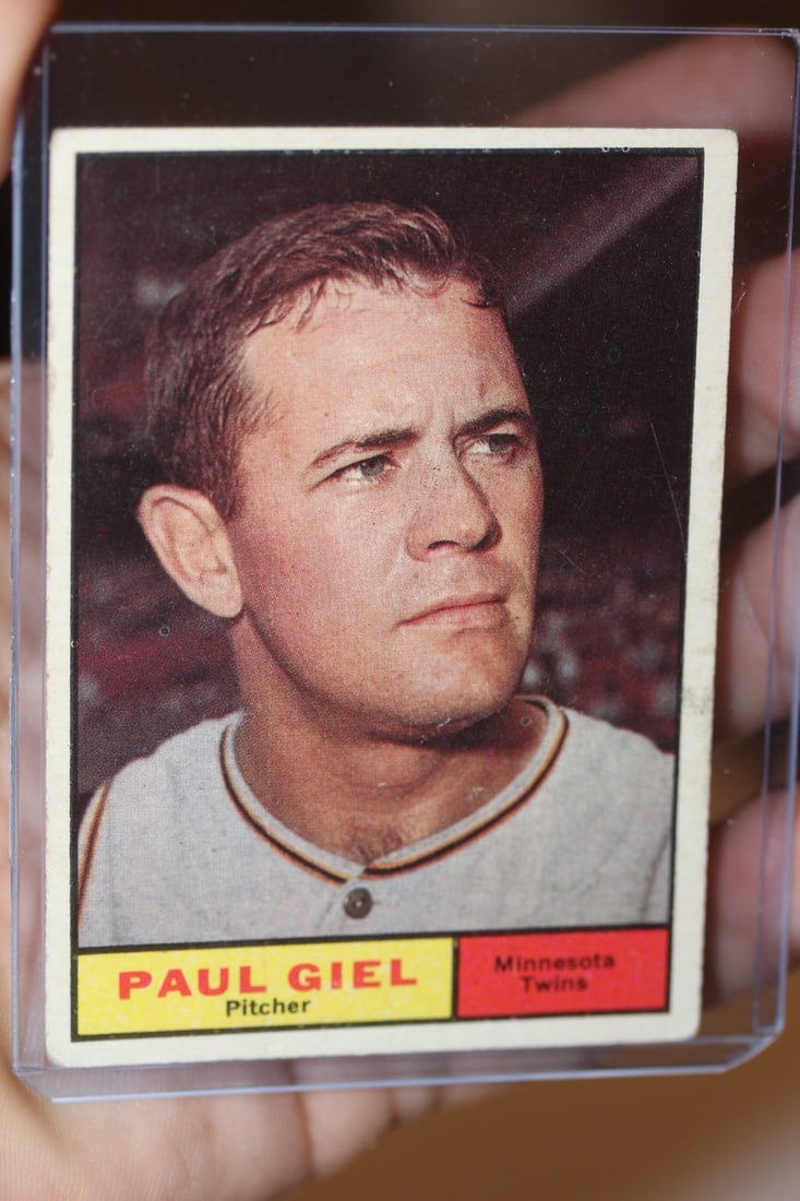 1961 Paul Giel Baseball Card: as shown on photos