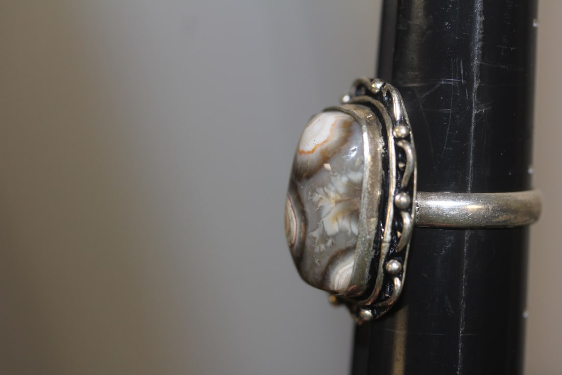 Stone and Sterling Ring - 5