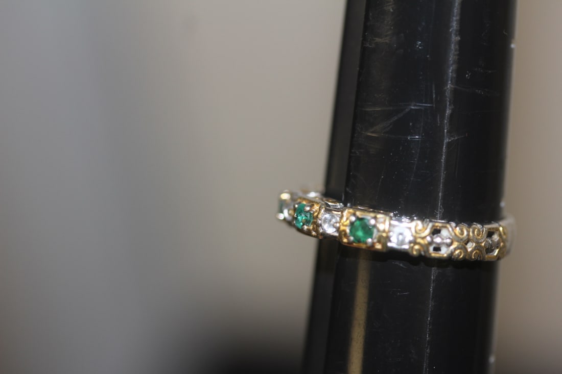 Sterling and Gemstone Ring - 5