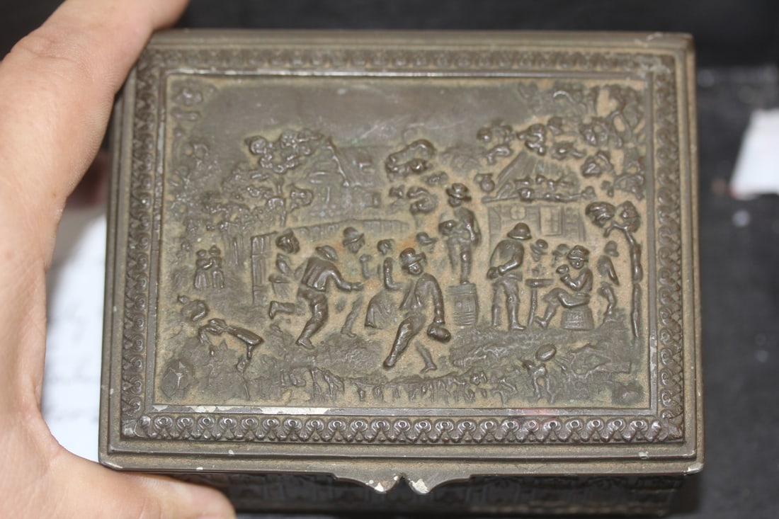 Signed Repousse Metal Box - 2