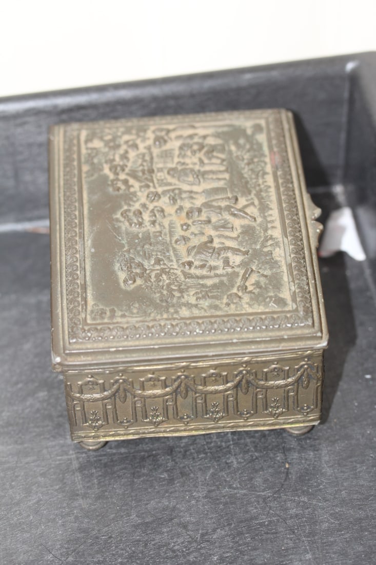 Signed Repousse Metal Box - 6