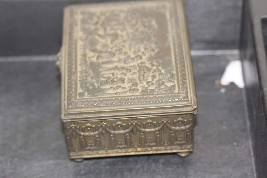 Signed Repousse Metal Box - 8