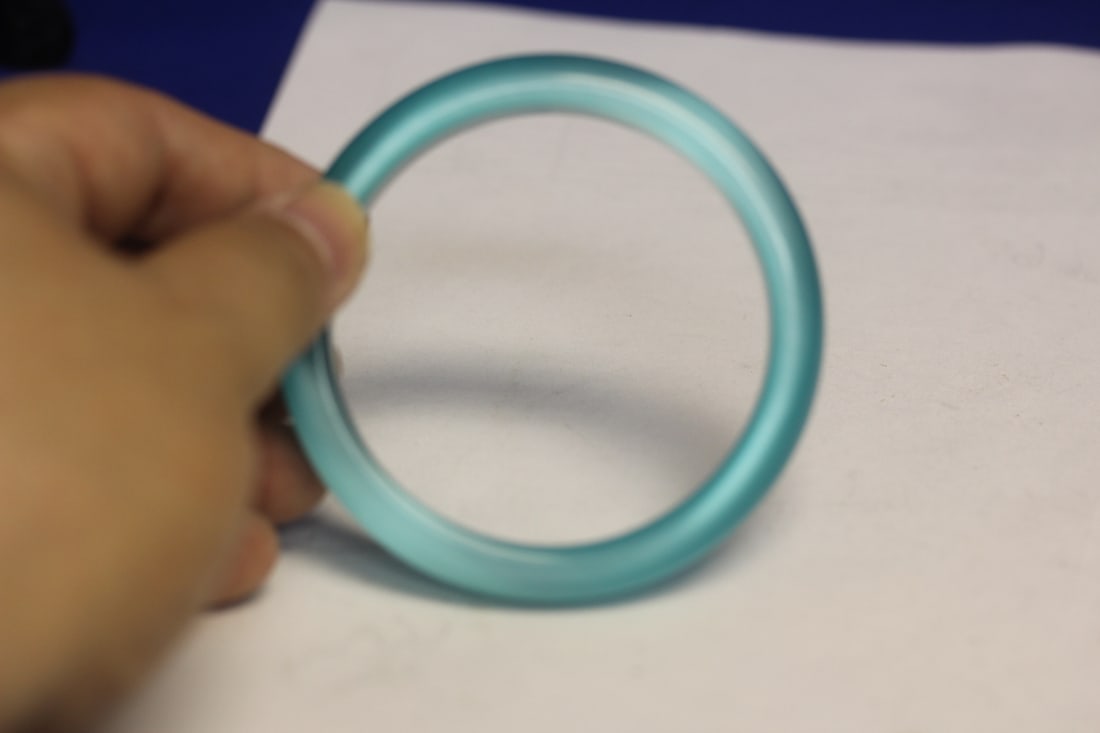 Good Translucent Jadeite Bangle Bracelet: inside diameter= 2 3/8"