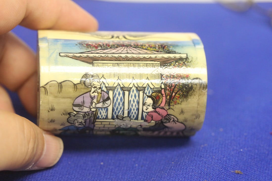 India Bone Hand Painted Box - 5