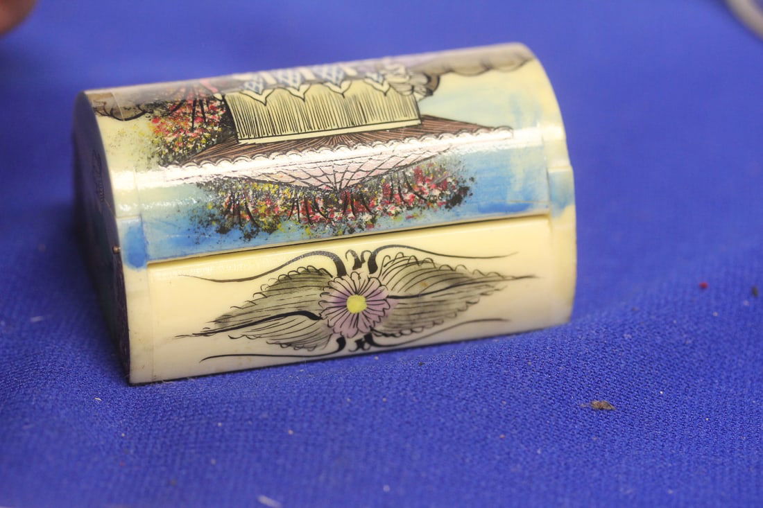 India Bone Hand Painted Box - 7