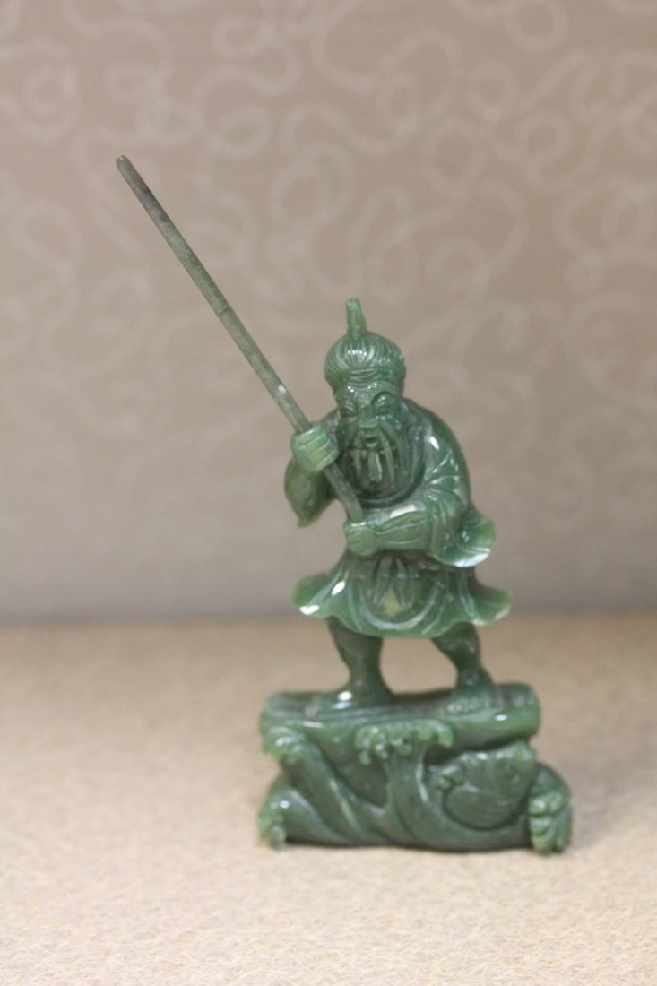 Chinese Jade Fisherman: 5 3/8" tall