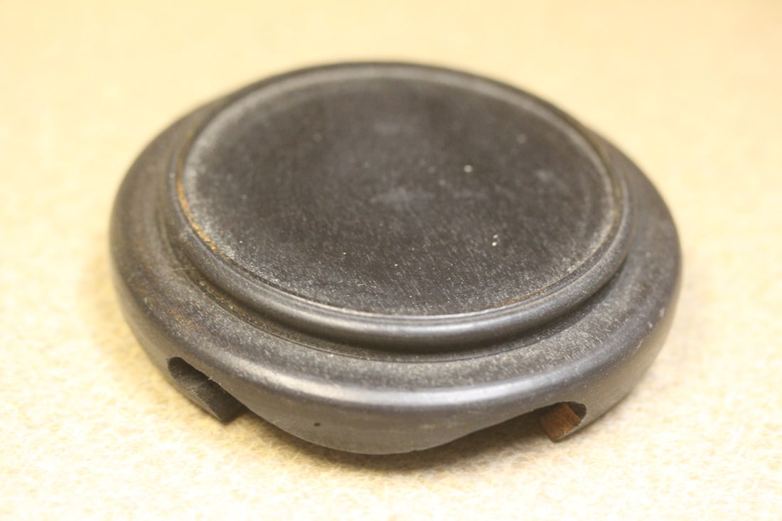 Vintage Wooden Stand: inside diameter = 2 3/8"