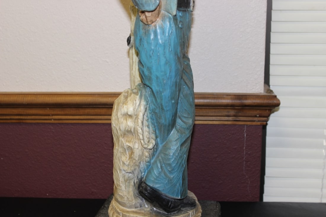 A Signed? Chalk Statue - 13