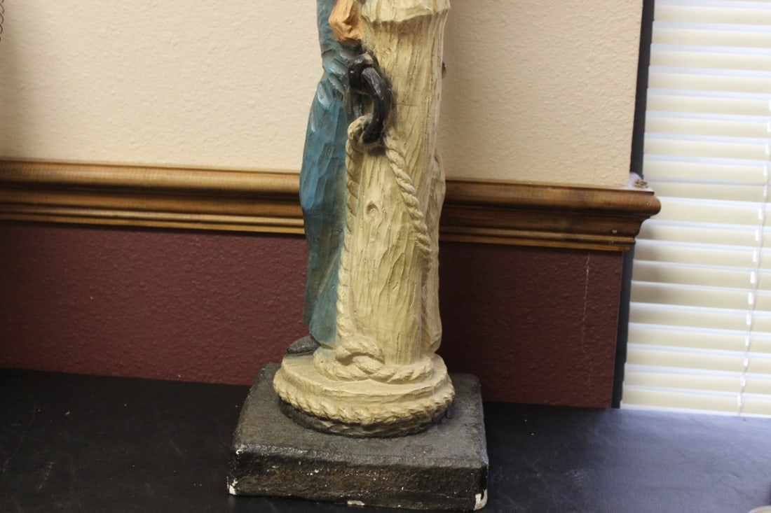 A Signed? Chalk Statue - 8