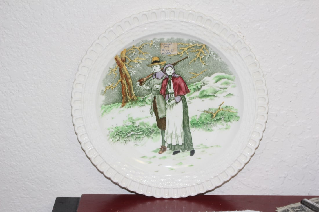 Rare Copeland Spode Plate: Hunter scene - 8 1/2" in diameter