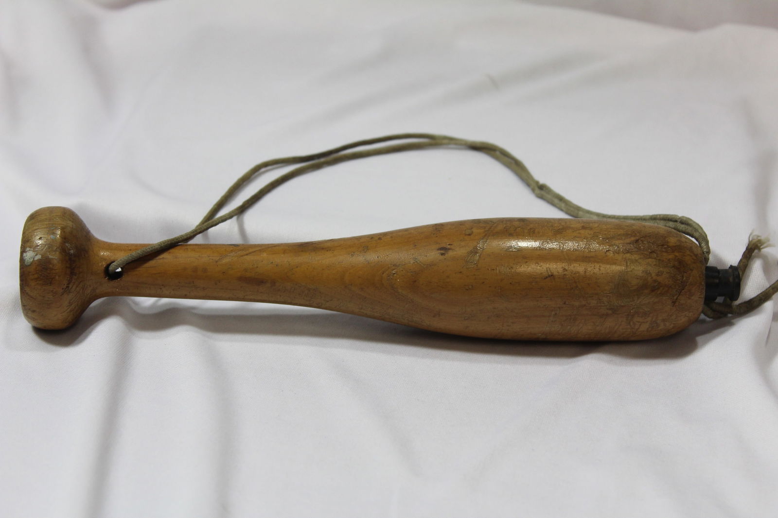 A Wooden Bat Form Powder? Holder: 10" in length