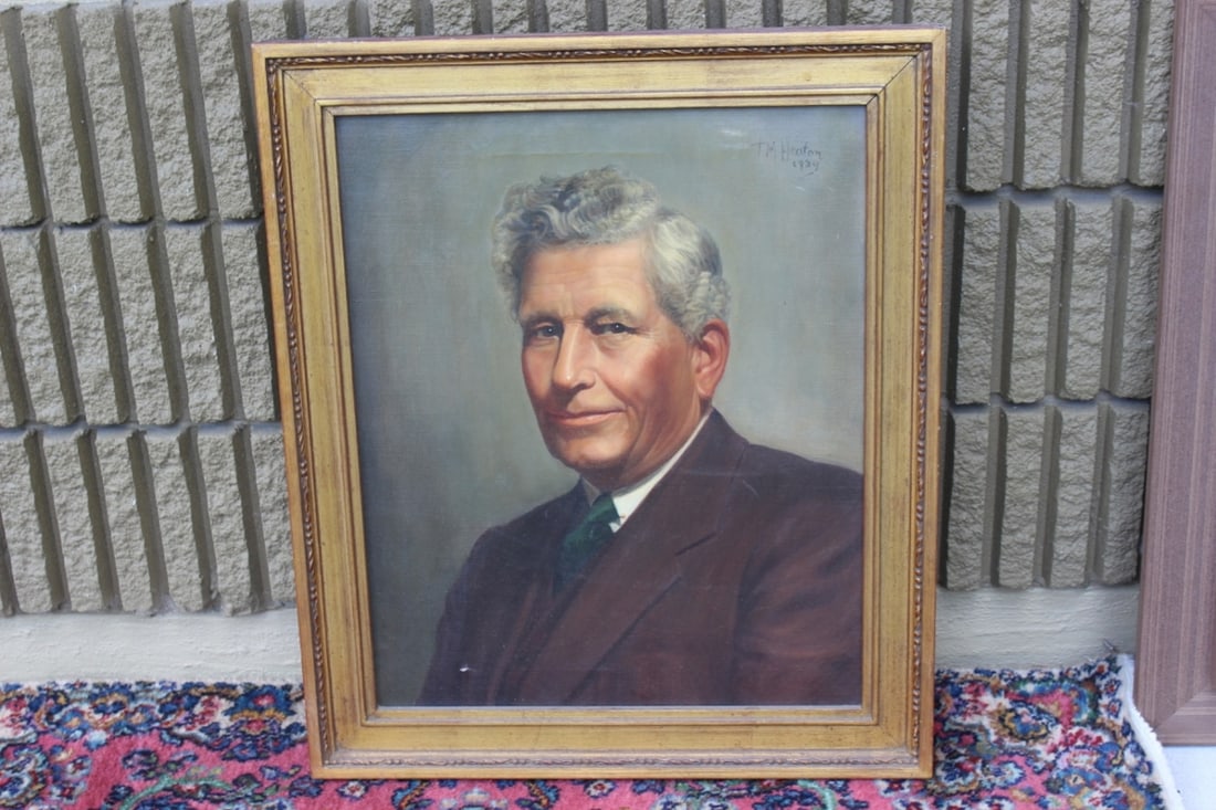 An Oil on Canvas - Dated 1939 by T.M. Heaton: overall= 23" x 27"