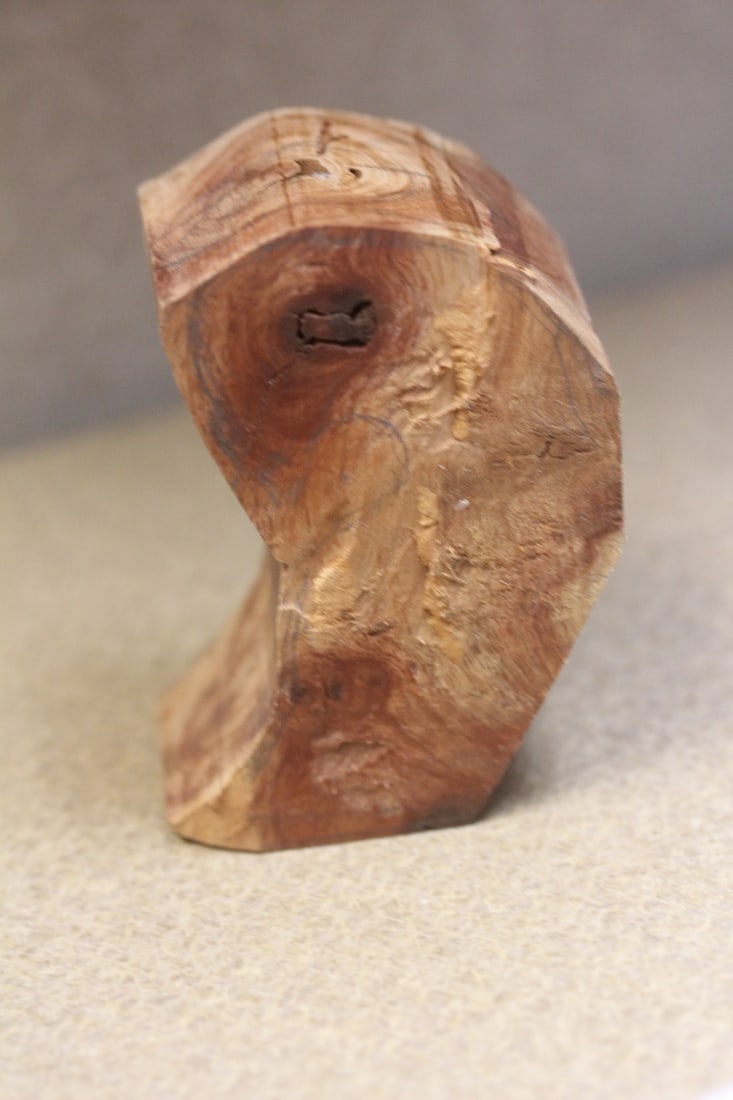 Wooden modern art: 3 1/2" tall
