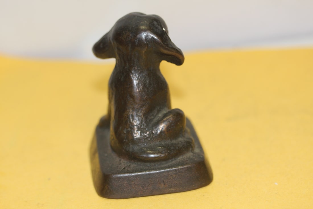 A Solid Bronze Dog Figure - 5