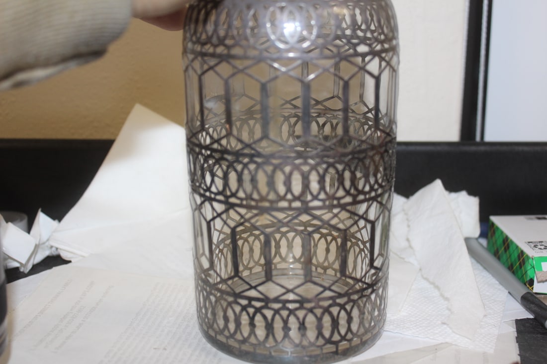 Silver Overlay Bottle - 2