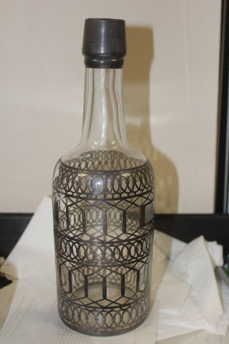 Silver Overlay Bottle - 4